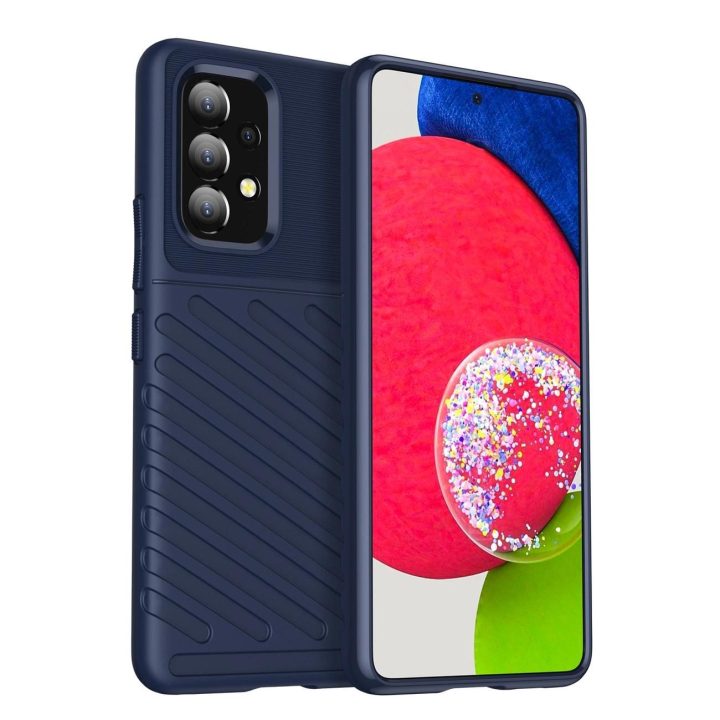 Thunder Case lankstus šarvuotas dangtelis, skirtas Samsung Galaxy A53 5G , mėlynas