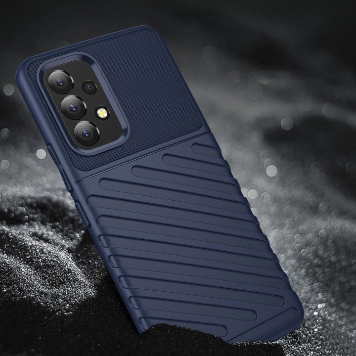 Thunder Case lankstus šarvuotas dangtelis, skirtas Samsung Galaxy A53 5G , mėlynas