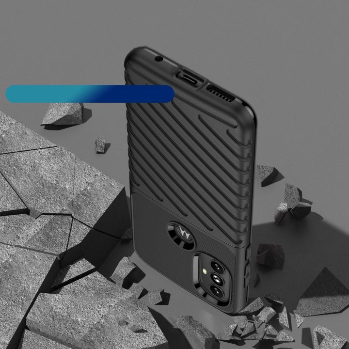 Thunder Case lankstus šarvuotas dangtelis, skirtas Motorola Moto G Power 2022 , juodos spalvos