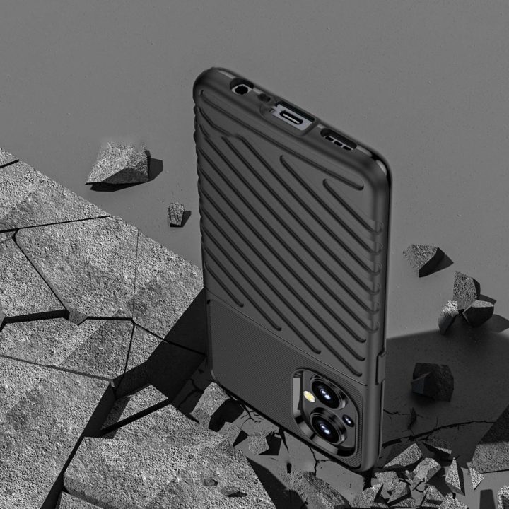 Thunder Case lankstus šarvuotas dangtelis, skirtas OnePlus Nord N20 5G , juodas