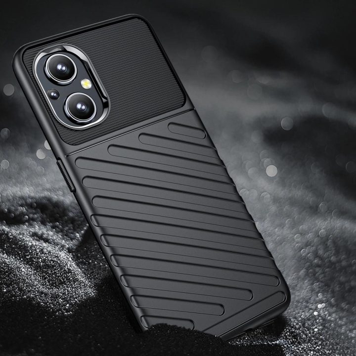 Thunder Case lankstus šarvuotas dangtelis, skirtas OnePlus Nord N20 5G , juodas