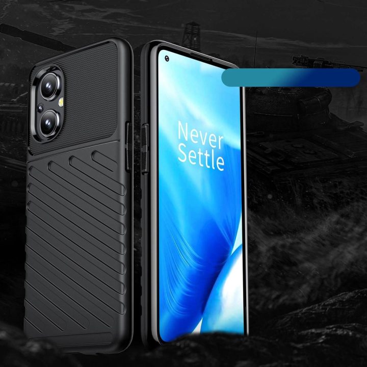 Thunder Case lankstus šarvuotas dangtelis, skirtas OnePlus Nord N20 5G , juodas