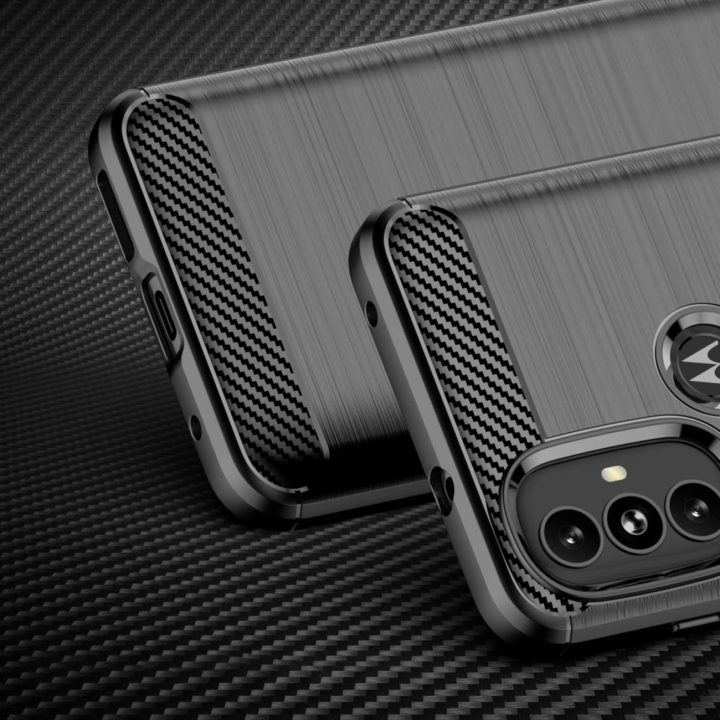 Carbon Case Lankstus korpuso dangtelis Motorola Moto G Power 2022 black