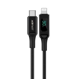 Acefast kabelis MFI USB Type C - Lightning 1,2 m, 30 W, 3A, juodas (C6-01 Black)