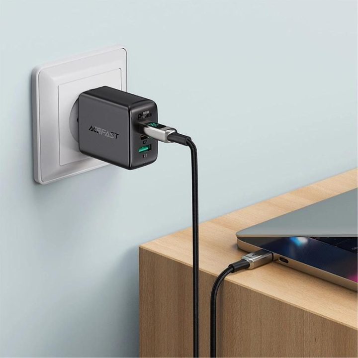 Acefast kabelis MFI USB Type C - Lightning 1,2 m, 30 W, 3A, juodas (C6-01 Black)