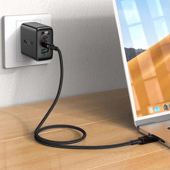 Acefast kabelis MFI USB Type C - Lightning 1,2 m, 30 W, 3A, juodas (C6-01 Black)