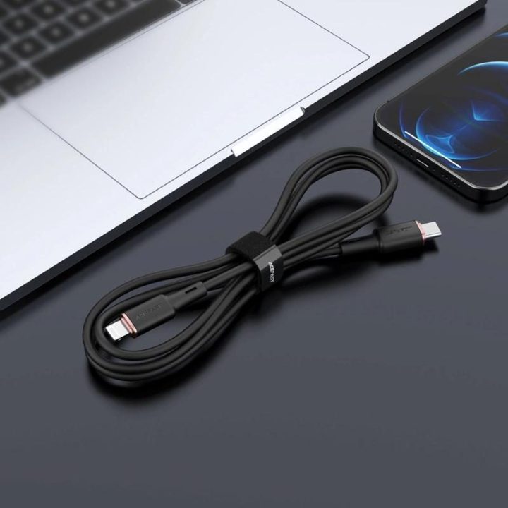 Acefast kabelis MFI USB Type C - Lightning 1,2 m, 30 W, 3A, juodas (C2-01 black)