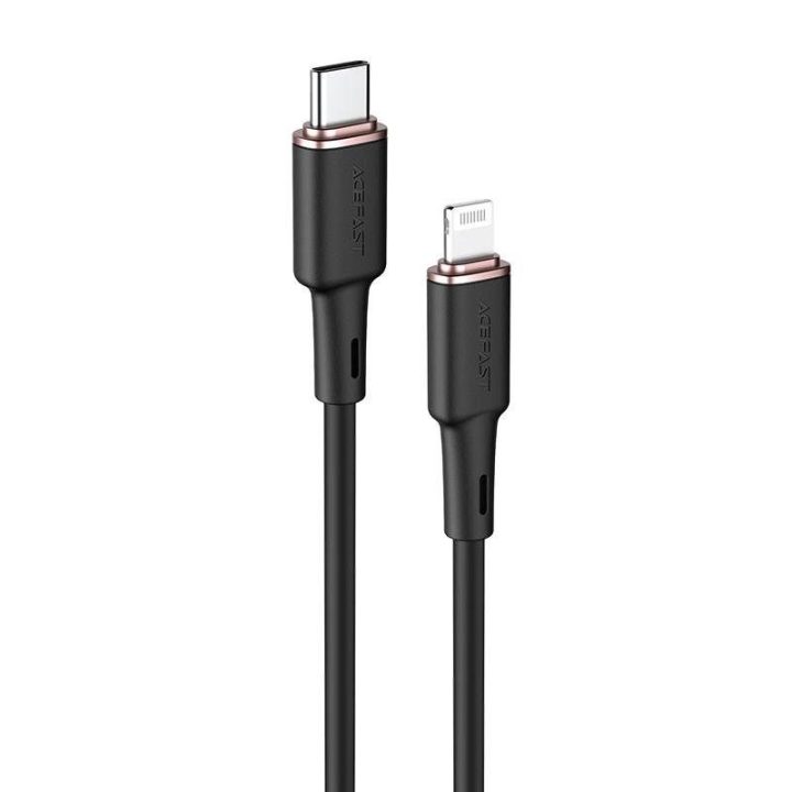 Acefast kabelis MFI USB Type C - Lightning 1,2 m, 30 W, 3A, juodas (C2-01 black)