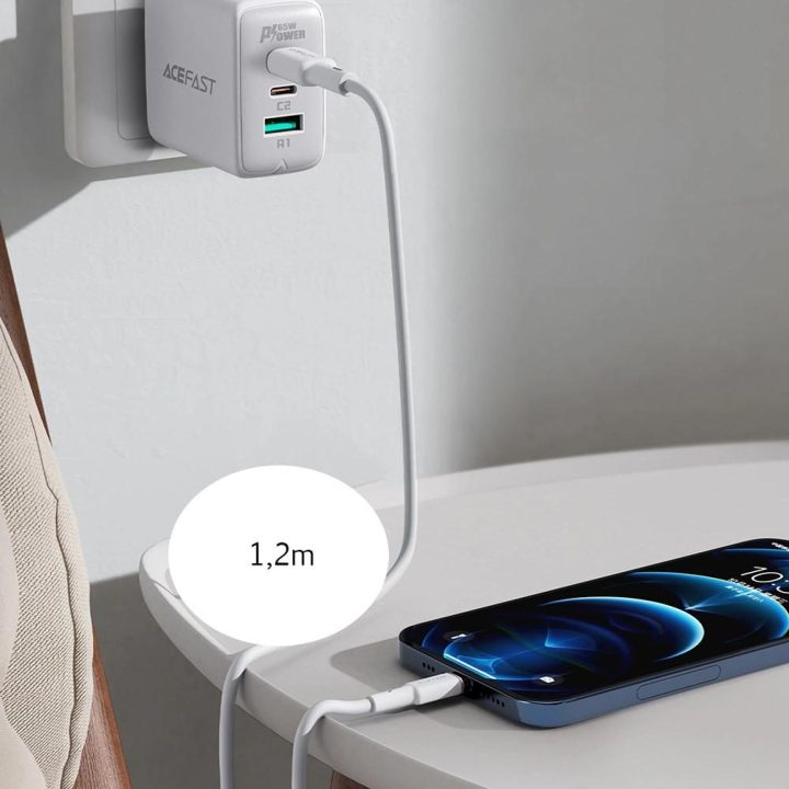 Acefast kabelis MFI USB Type C - Lightning 1,2 m, 30 W, 3A, juodas (C2-01 black)