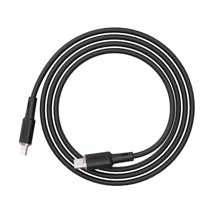 Acefast kabelis MFI USB Type C - Lightning 1,2 m, 30 W, 3A, juodas (C2-01 black)