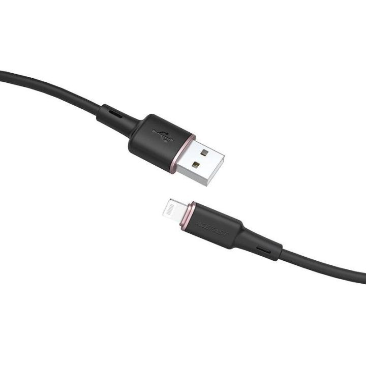 Acefast kabelis MFI USB - Lightning 1,2 m, 2,4 A, juodas (C2-02 black)