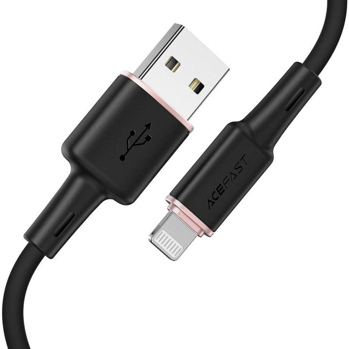 Acefast kabelis MFI USB - Lightning 1,2 m, 2,4 A, juodas (C2-02 black)
