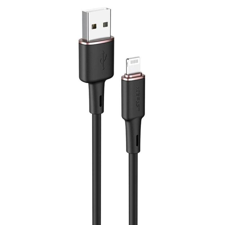 Acefast kabelis MFI USB - Lightning 1,2 m, 2,4 A, juodas (C2-02 black)