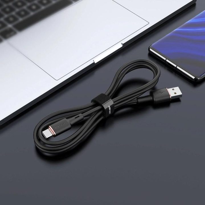 Acefast USB kabelis - C tipo USB 1,2 m, 3A, juodas (C2-04 juodas)