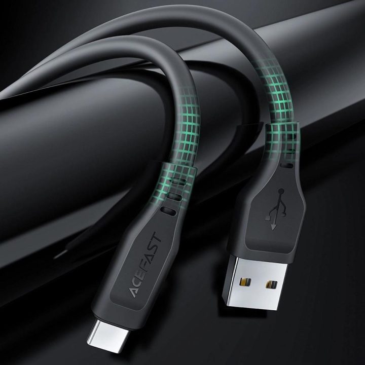 Acefast USB kabelis - C tipo USB 1,2 m, 3A, baltas (C3-04 baltas)