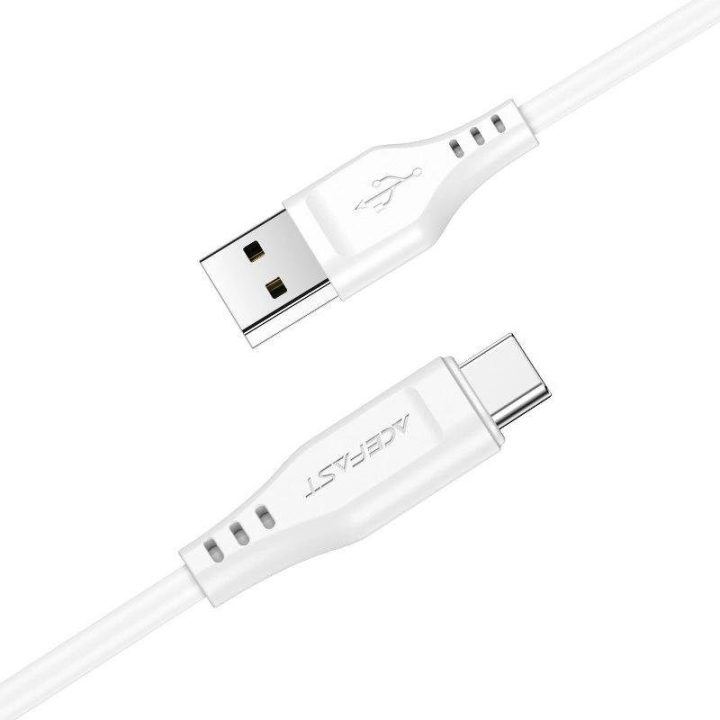 Acefast USB kabelis - C tipo USB 1,2 m, 3A, baltas (C3-04 baltas)