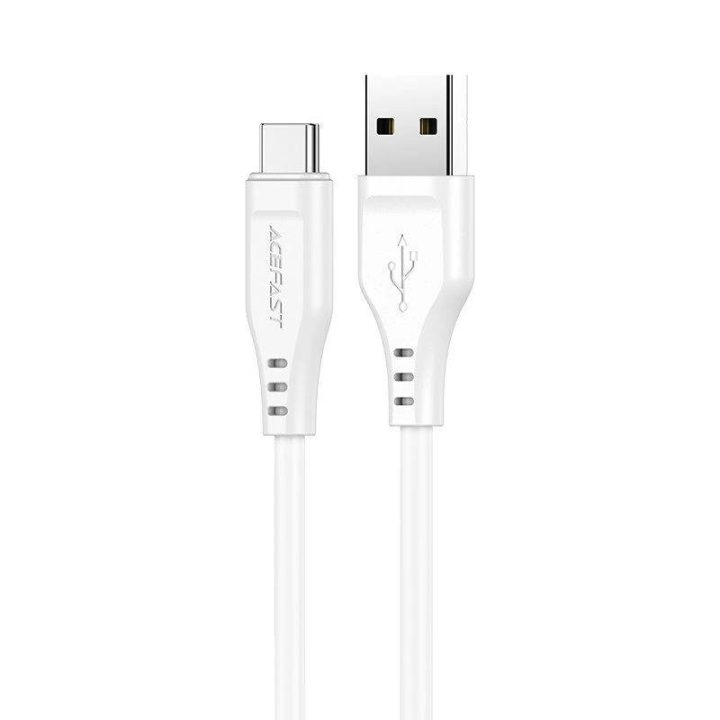 Acefast USB kabelis - C tipo USB 1,2 m, 3A, baltas (C3-04 baltas)