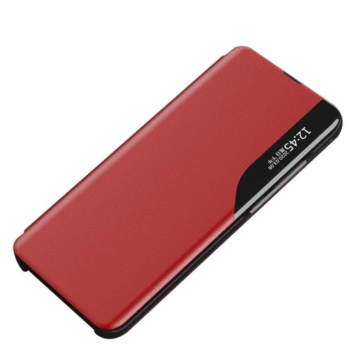 Eco Leather View Case elegantiškas dėklas su atlenkiamu dangteliu ir stovo funkcija Xiaomi Redmi Note 11 Pro+ 5G (Kinija) / 11 P