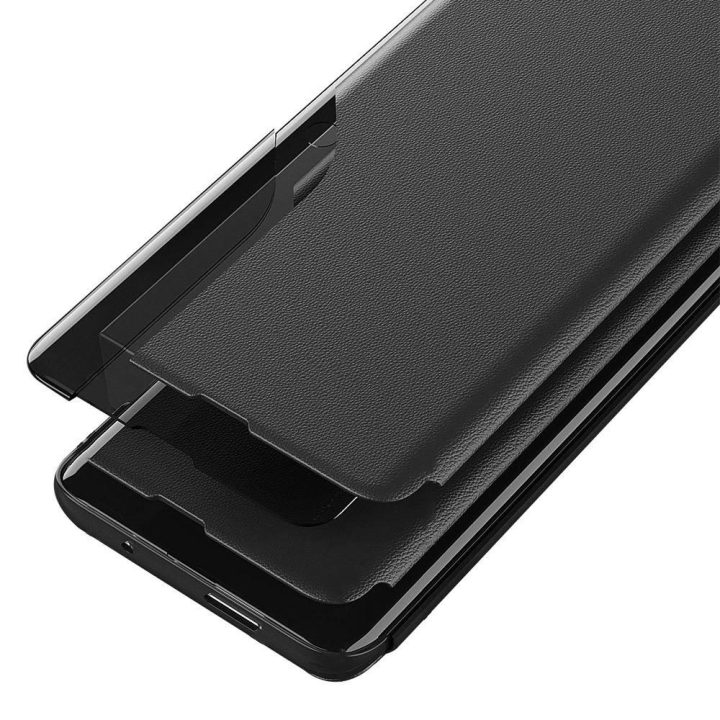 Eco Leather View Case elegantiškas dėklas su atlenkiamu dangteliu ir stovo funkcija Xiaomi Redmi Note 11 Pro+ 5G (Kinija) / 11 P