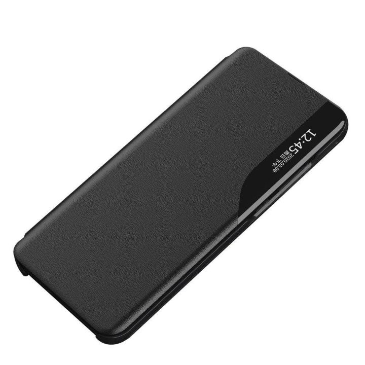 Eco Leather View Case elegantiškas dėklas su atlenkiamu dangteliu ir stovo funkcija Xiaomi Redmi Note 11 Pro+ 5G (Kinija) / 11 P