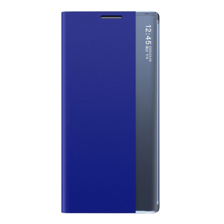Naujas Sleep Case dėklas su stovo funkcija, skirtas Samsung Galaxy A03s (166.5), mėlynas