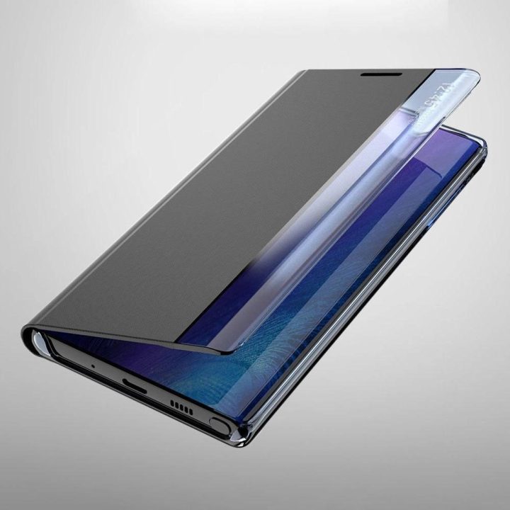 Naujas Sleep Case dėklas su stovo funkcija, skirtas Samsung Galaxy A03s (166.5), juodas