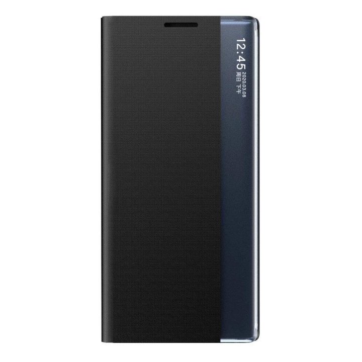 Naujas Sleep Case dėklas su stovo funkcija, skirtas Samsung Galaxy A03s (166.5), juodas