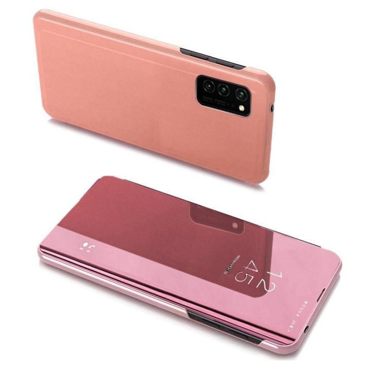 Clear View dėklas Samsung Galaxy A03s (166.5) pink