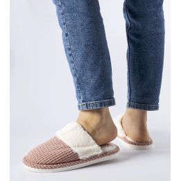 Rožinės šiltos šlepetės Frappier