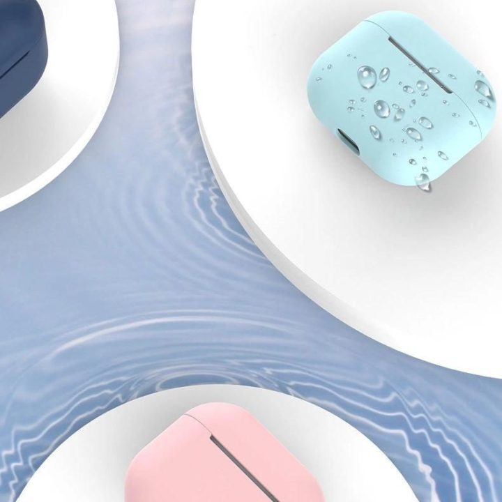 AirPods 2 / AirPods 1 silikoninis minkštas dangtelis ausinėms mėlynos spalvos (C dėklas)