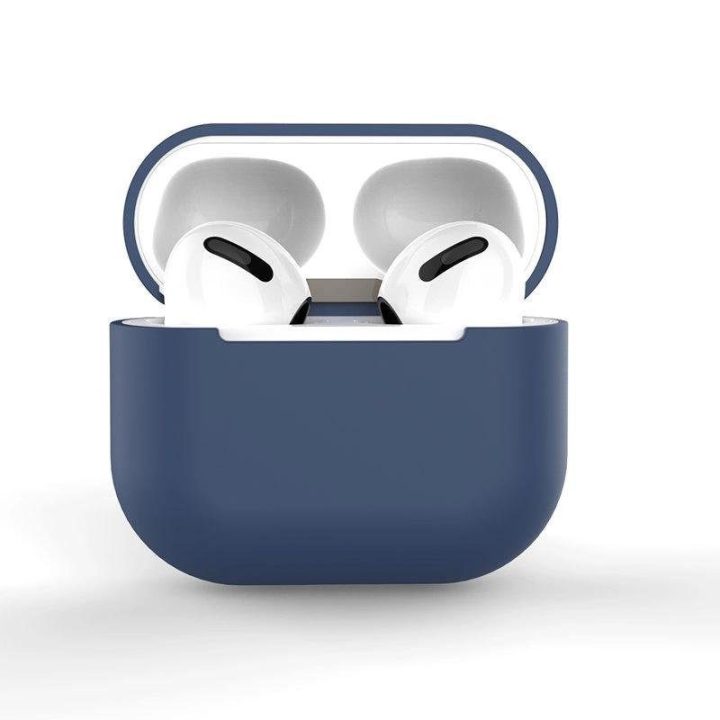 AirPods 2 / AirPods 1 silikoninis minkštas dangtelis ausinėms mėlynos spalvos (C dėklas)