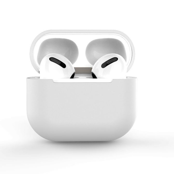 AirPods 2 / AirPods 1 silikoninis minkštas dėklas ausinėms, baltas (C dėklas)