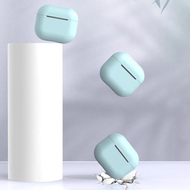 AirPods 2 / AirPods 1 silikoninis minkštas dėklas ausinėms, juodas (dėklas C)