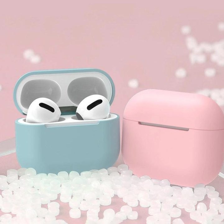 AirPods 2 / AirPods 1 silikoninis minkštas dėklas ausinėms, juodas (dėklas C)