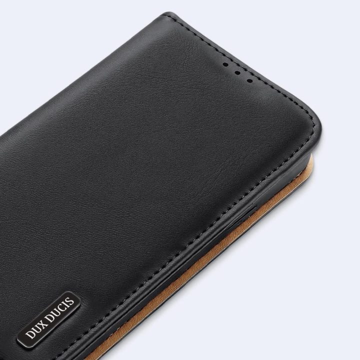 Odinis atlenkiamas dangtelis Tikros odos piniginė kortelėms ir dokumentams Samsung Galaxy S22 + (S22 Plus) mėlyna