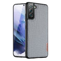 Fino dėklas pagamintas iš nailono medžiagos, skirtas Samsung Galaxy S22 + (S22 Plus), mėlynos spalvos