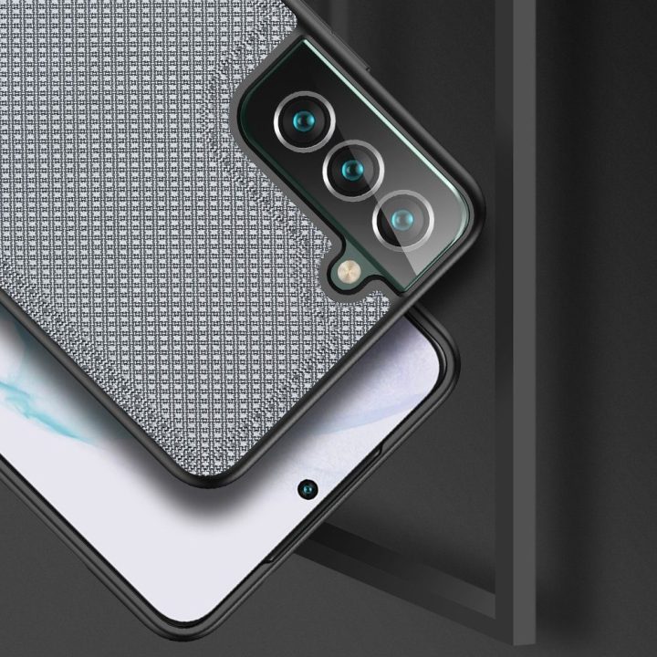 Fino dėklas pagamintas iš nailono medžiagos, skirtas Samsung Galaxy S22 + (S22 Plus), mėlynos spalvos