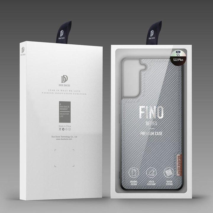 Fino dėklas pagamintas iš nailono medžiagos, skirtas Samsung Galaxy S22 + (S22 Plus), mėlynos spalvos