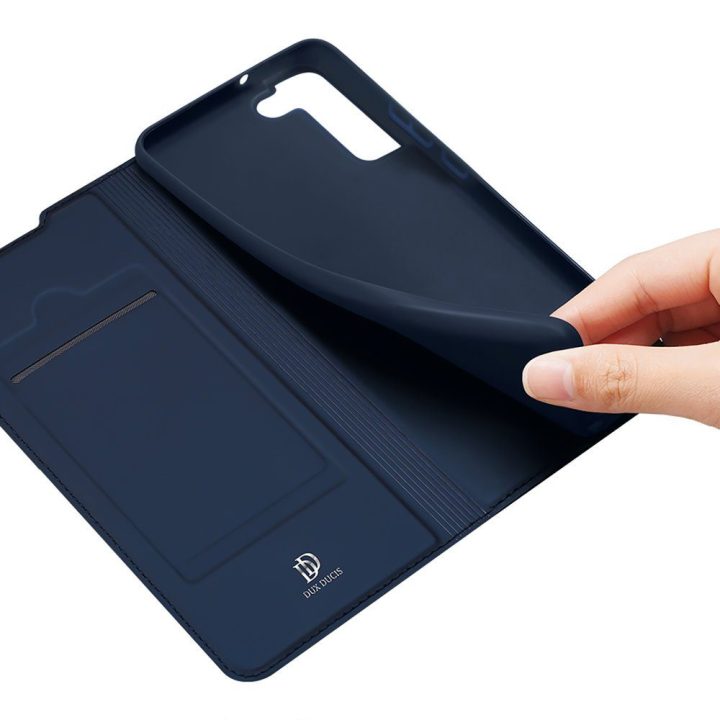 Skin Pro Holster Cover Flip Cover dangtelis, skirtas Samsung Galaxy S22 + (S22 Plus), mėlynas