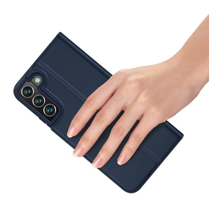 Skin Pro Holster Cover Flip Cover dangtelis, skirtas Samsung Galaxy S22 + (S22 Plus), mėlynas