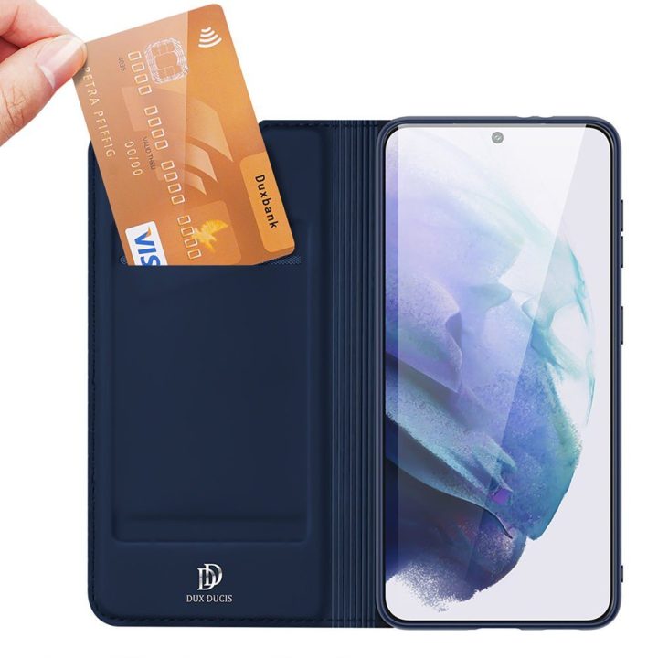 Skin Pro Holster Cover Flip Cover dangtelis, skirtas Samsung Galaxy S22 + (S22 Plus), mėlynas