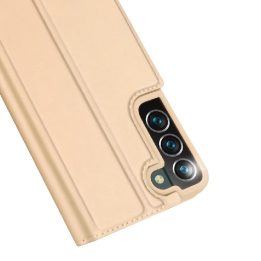 Skin Pro Holster Cover Flip Cover dangtelis, skirtas Samsung Galaxy S22 + (S22 Plus), auksinis
