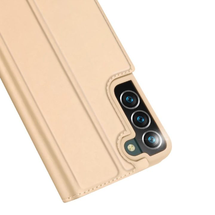 Skin Pro Holster Cover Flip Cover dangtelis, skirtas Samsung Galaxy S22 + (S22 Plus), auksinis