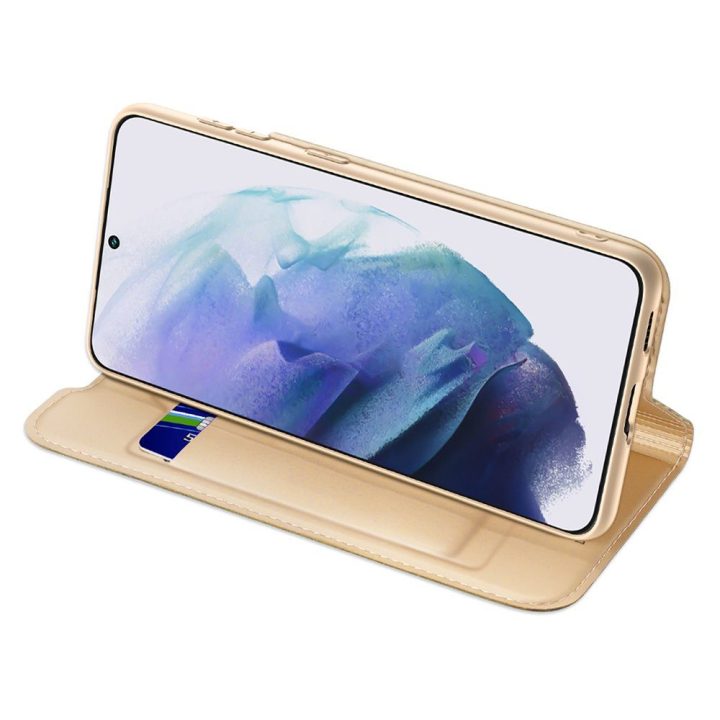 Skin Pro Holster Cover Flip Cover dangtelis, skirtas Samsung Galaxy S22 + (S22 Plus), auksinis