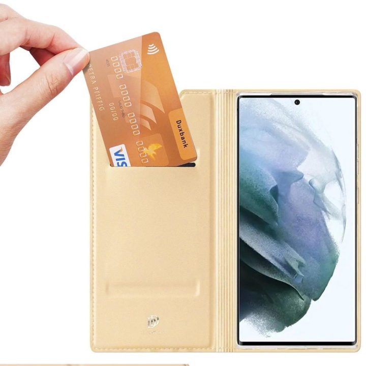 Skin Pro Holster dėklas, skirtas Samsung Galaxy S22 Ultra gold