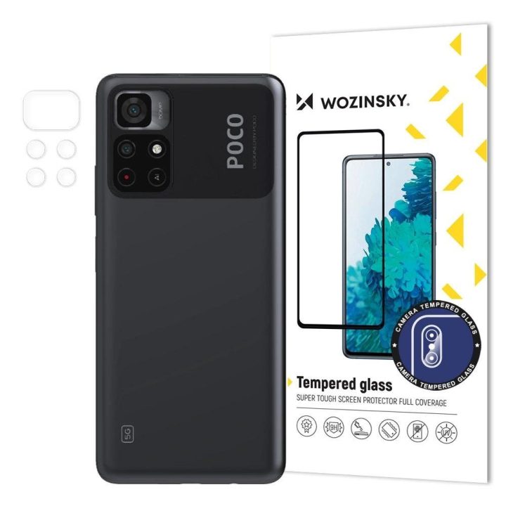 Fotoaparato stiklas 9H Pilnas kameros grūdintas stiklas, skirtas Xiaomi Poco M4 Pro 5G fotoaparatui