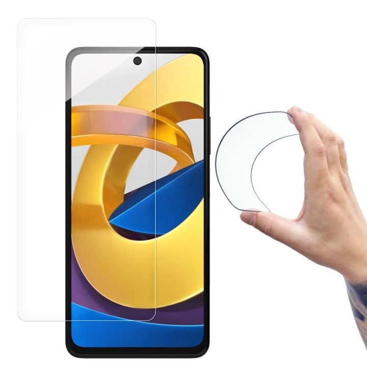 Nano Flexi Hybrid lankstaus stiklo plėvelė Xiaomi Poco M4 Pro grūdintas stiklas