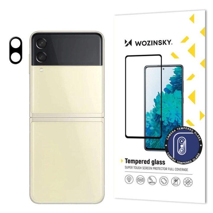 9H pilnas kameros stiklas, skirtas Samsung Galaxy Z Flip 3