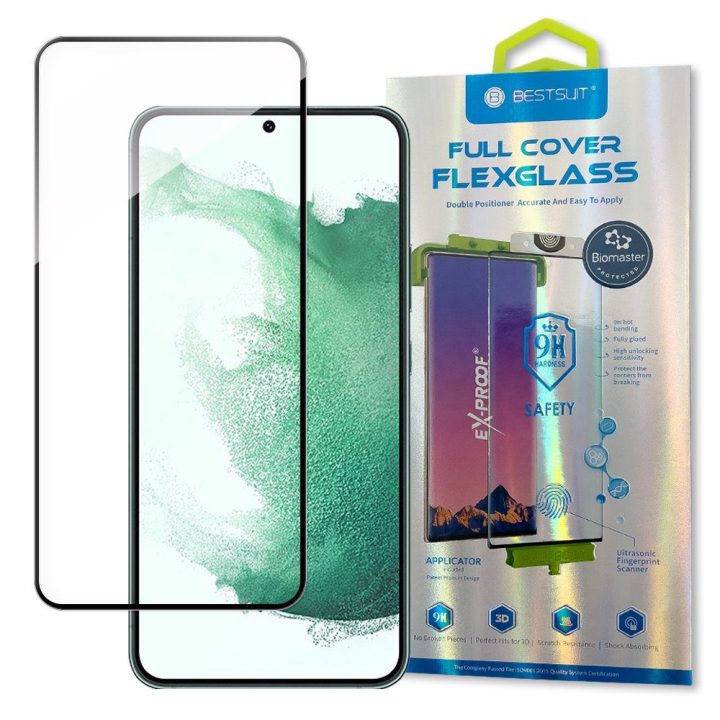 stiklas su rėmeliu Samsung Galaxy S22 + (S22 Plus) , skaidrus
