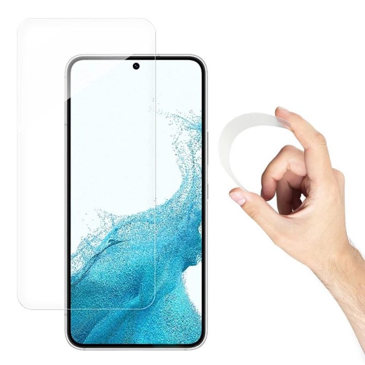 Nano Flexi Hybrid lanksti stiklo plėvelė Samsung Galaxy S22 + (S22 Plus) grūdintam stiklui